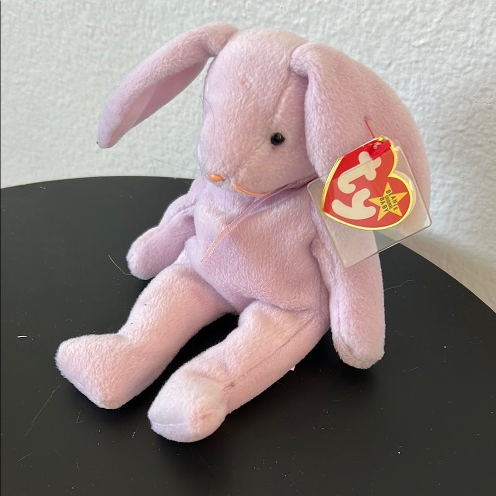 Vintage - Ty Lavender Bunny Beanie Baby - “Hoppity”